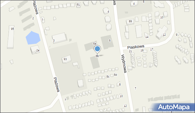 Sarbinowo, Wydmowa, 6b, mapa Sarbinowo