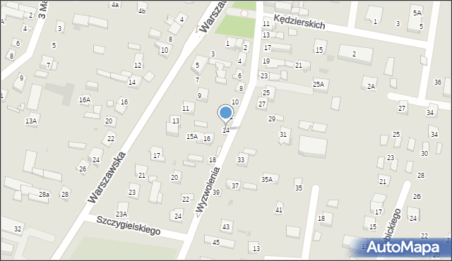 Serock, Wyzwolenia, 14, mapa Serock