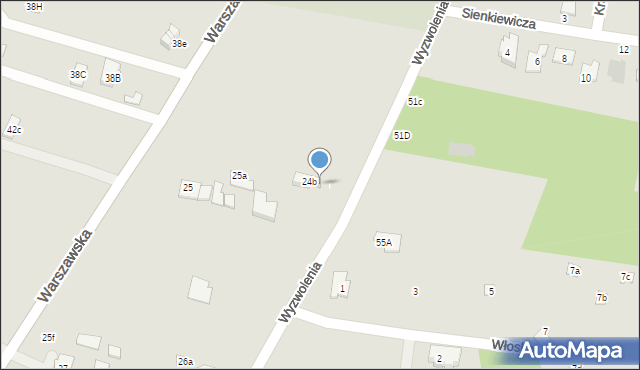 Serock, Wyzwolenia, 24b, mapa Serock