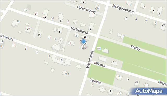 Serock, Wyzwolenia, 28a, mapa Serock