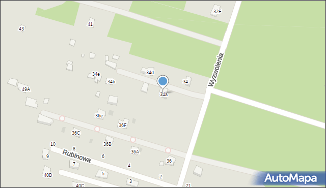 Serock, Wyzwolenia, 34a, mapa Serock