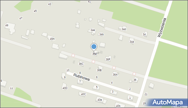 Serock, Wyzwolenia, 36e, mapa Serock