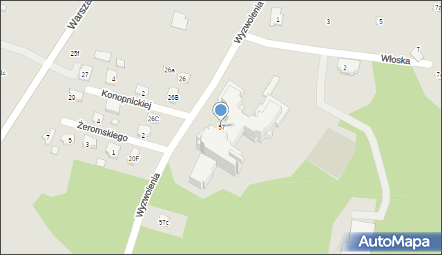 Serock, Wyzwolenia, 57, mapa Serock