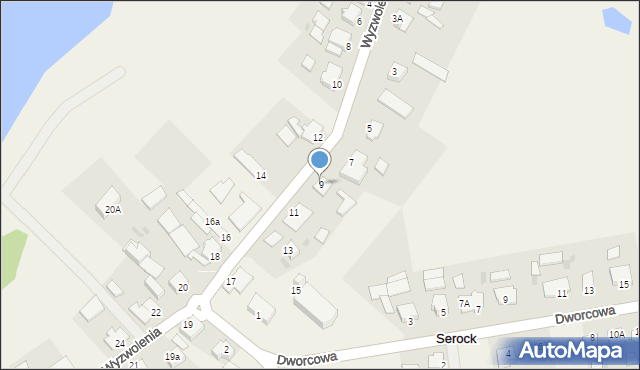 Serock, Wyzwolenia, 9, mapa Serock