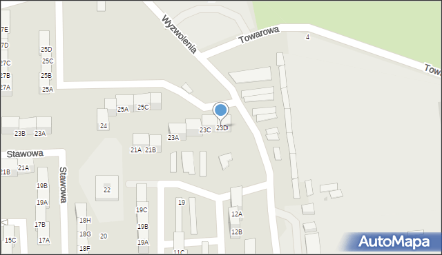 Siemianowice Śląskie, Wyzwolenia, 23D, mapa Siemianowice Śląskie