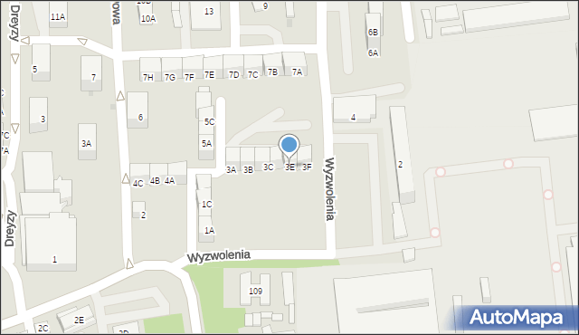 Siemianowice Śląskie, Wyzwolenia, 3E, mapa Siemianowice Śląskie