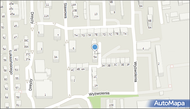 Siemianowice Śląskie, Wyzwolenia, 5B, mapa Siemianowice Śląskie