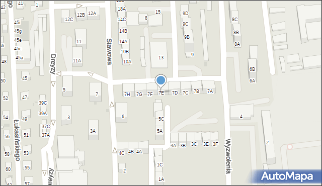 Siemianowice Śląskie, Wyzwolenia, 7E, mapa Siemianowice Śląskie