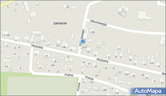 Siemiatycze, Wysoka, 27, mapa Siemiatycze