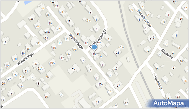 Sierakowice, Wybickiego Józefa, gen., 10, mapa Sierakowice