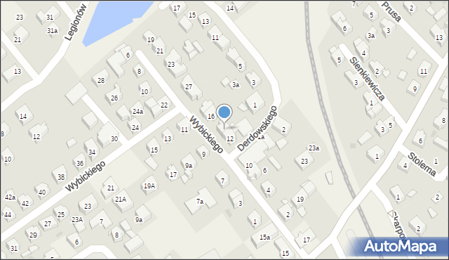 Sierakowice, Wybickiego Józefa, gen., 14, mapa Sierakowice