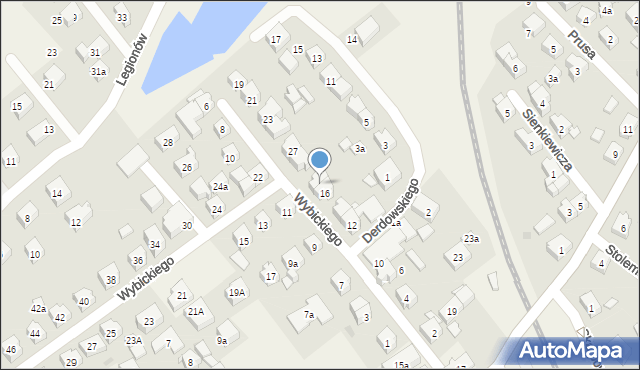 Sierakowice, Wybickiego Józefa, gen., 18, mapa Sierakowice