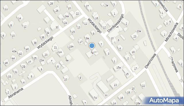 Sierakowice, Wybickiego Józefa, gen., 7a, mapa Sierakowice