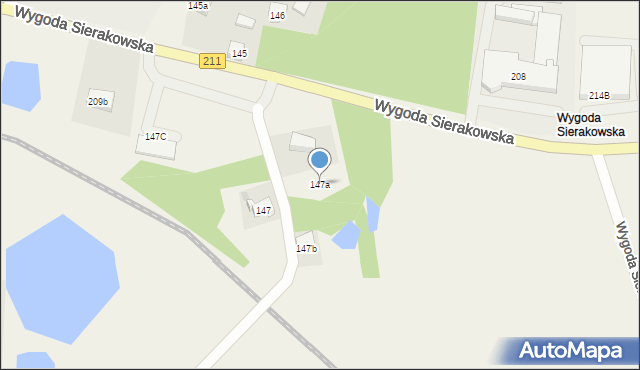 Sierakowice, Wygoda Sierakowska, 147a, mapa Sierakowice