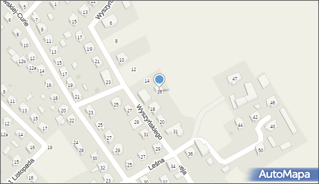 Sierakowice, Wyszyńskiego Stefana, ks. kard., 16, mapa Sierakowice