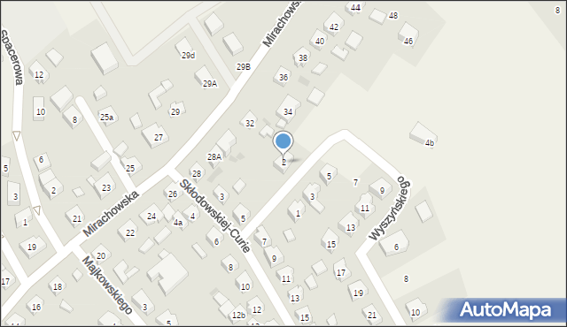 Sierakowice, Wyszyńskiego Stefana, ks. kard., 2, mapa Sierakowice