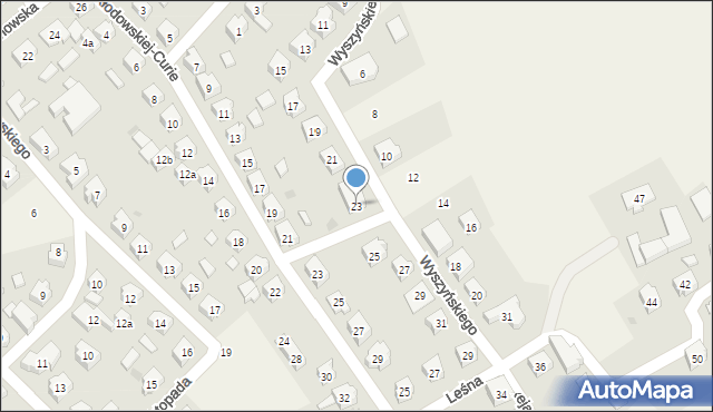 Sierakowice, Wyszyńskiego Stefana, ks. kard., 23, mapa Sierakowice