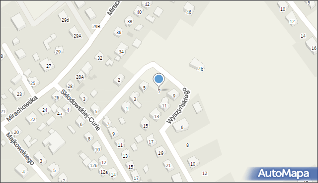 Sierakowice, Wyszyńskiego Stefana, ks. kard., 7, mapa Sierakowice