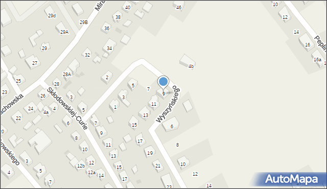 Sierakowice, Wyszyńskiego Stefana, ks. kard., 9, mapa Sierakowice