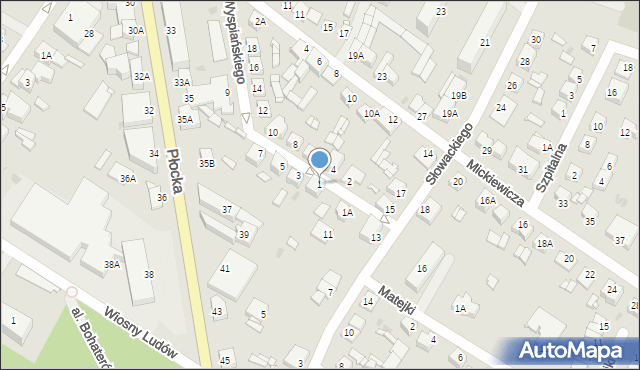 Sierpc, Wyspiańskiego Stanisława, 1, mapa Sierpc