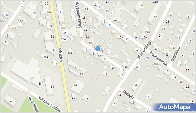 Sierpc, Wyspiańskiego Stanisława, 3, mapa Sierpc