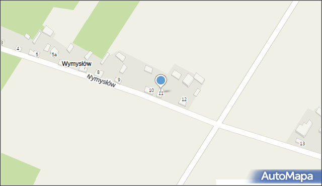 Silnica, Wymysłów, 11, mapa Silnica