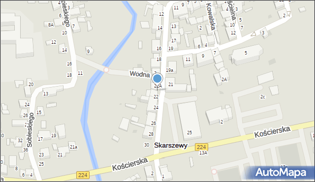 Skarszewy, Wybickiego Józefa, gen., 22b, mapa Skarszewy