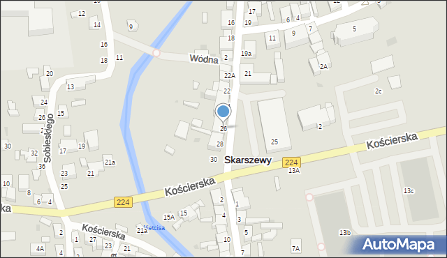 Skarszewy, Wybickiego Józefa, gen., 26, mapa Skarszewy