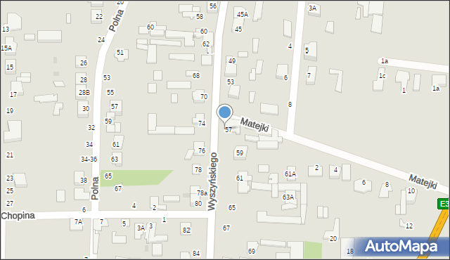 Skaryszew, Wyszyńskiego Stefana, ks. kard., 57a, mapa Skaryszew