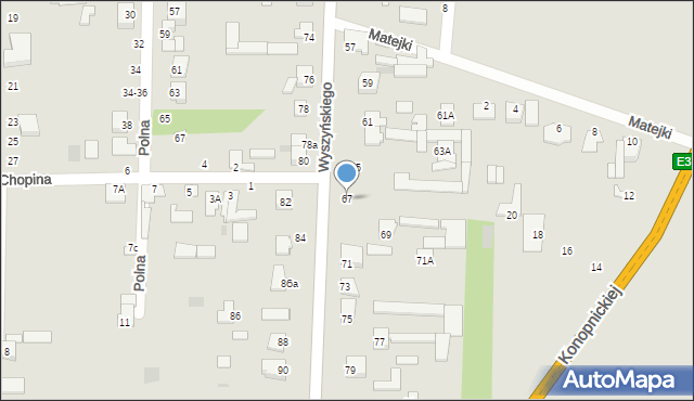 Skaryszew, Wyszyńskiego Stefana, ks. kard., 67, mapa Skaryszew