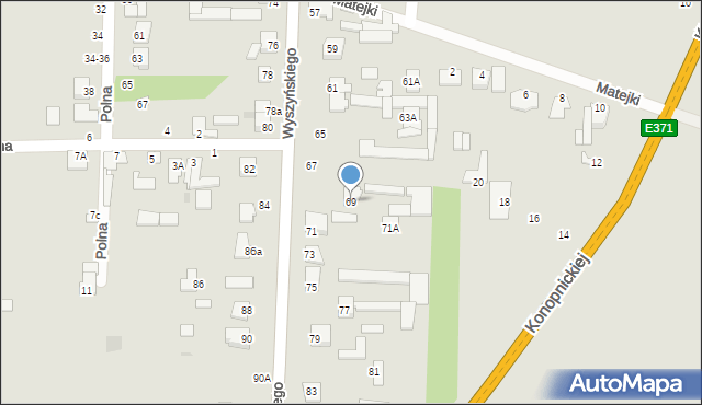 Skaryszew, Wyszyńskiego Stefana, ks. kard., 69, mapa Skaryszew