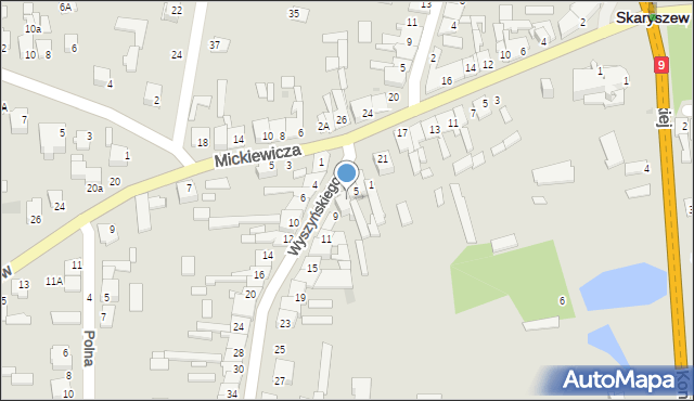 Skaryszew, Wyszyńskiego Stefana, ks. kard., 7, mapa Skaryszew