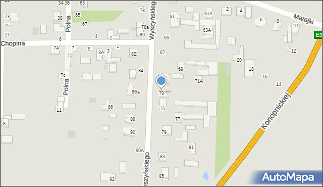 Skaryszew, Wyszyńskiego Stefana, ks. kard., 73, mapa Skaryszew