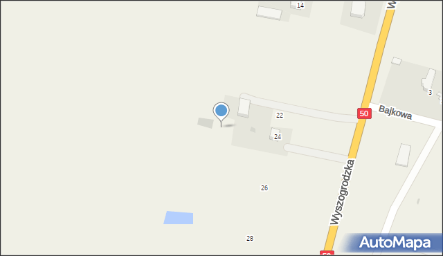 Skarżyn, Wyszogrodzka, 24b, mapa Skarżyn