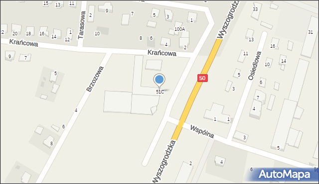 Skarżyn, Wyszogrodzka, 51C, mapa Skarżyn