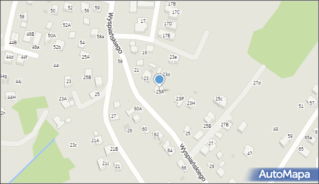 Skawina, Wyspiańskiego Stanisława, 23A, mapa Skawina