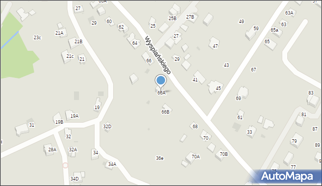 Skawina, Wyspiańskiego Stanisława, 66A, mapa Skawina