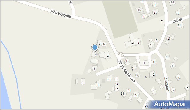 Skidziń, Wypoczynkowa, 2, mapa Skidziń
