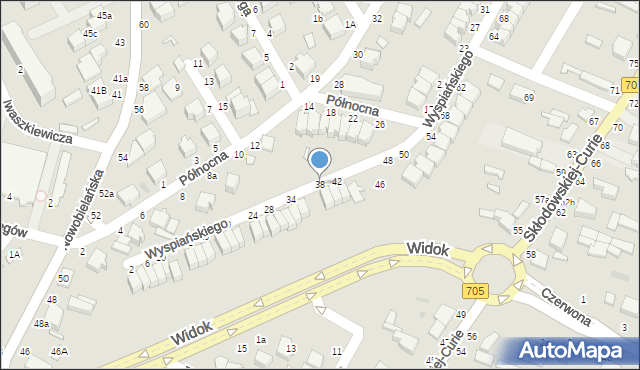 Skierniewice, Wyspiańskiego Stanisława, 38, mapa Skierniewic