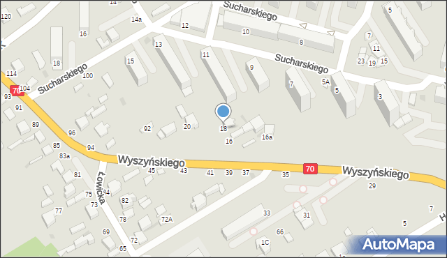 Skierniewice, Wyszyńskiego Stefana, ks. prym. kard., 18, mapa Skierniewic
