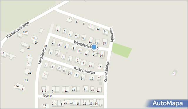 Słomniki, Wyspiańskiego Stanisława, 14, mapa Słomniki