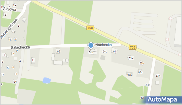 Smolice, Wypoczynkowa, 64b, mapa Smolice