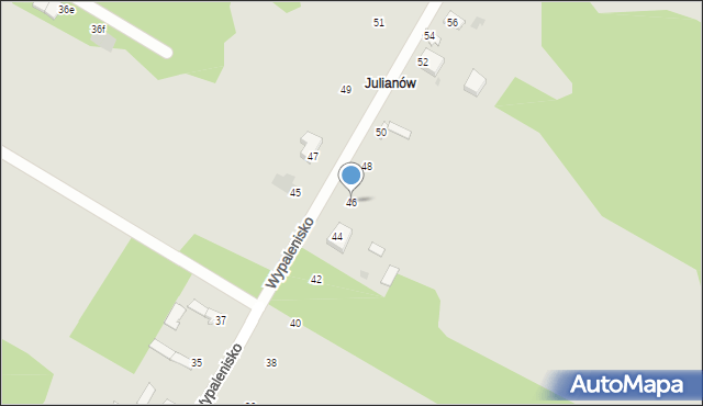 Sochaczew, Wypalenisko, 46, mapa Sochaczew