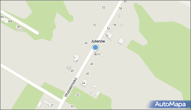 Sochaczew, Wypalenisko, 50, mapa Sochaczew