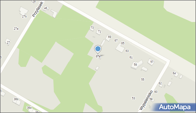 Sochaczew, Wypalenisko, 67a, mapa Sochaczew