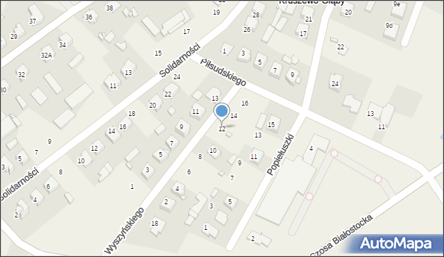 Sokoły, Wyszyńskiego Stefana, ks. kard., 12, mapa Sokoły