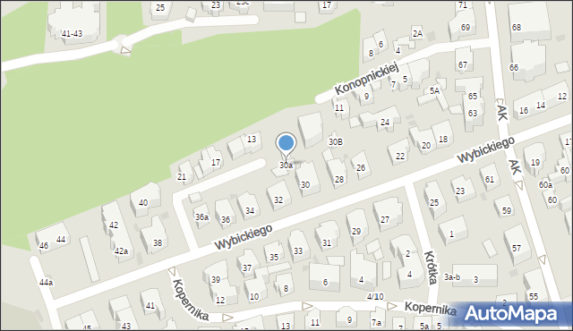 Sopot, Wybickiego Józefa, gen., 30a, mapa Sopotu