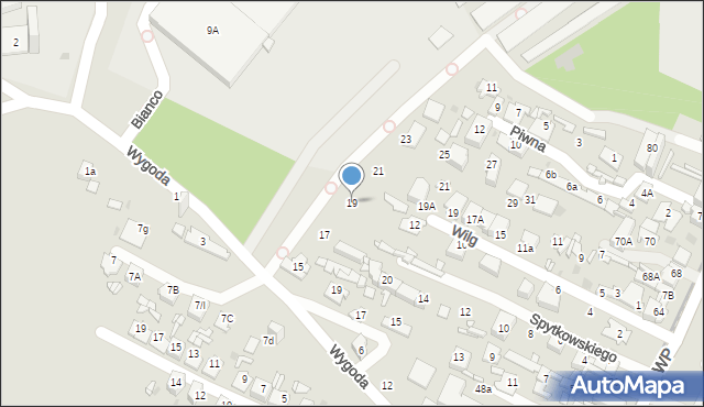 Sosnowiec, Wygoda, 19, mapa Sosnowca