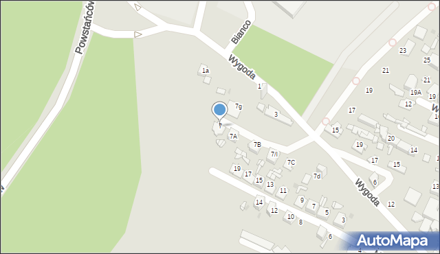 Sosnowiec, Wygoda, 7, mapa Sosnowca