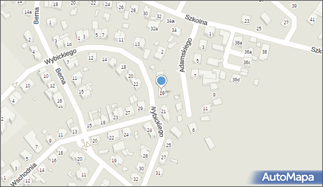 Śrem, Wybickiego Józefa, gen., 19, mapa Śrem